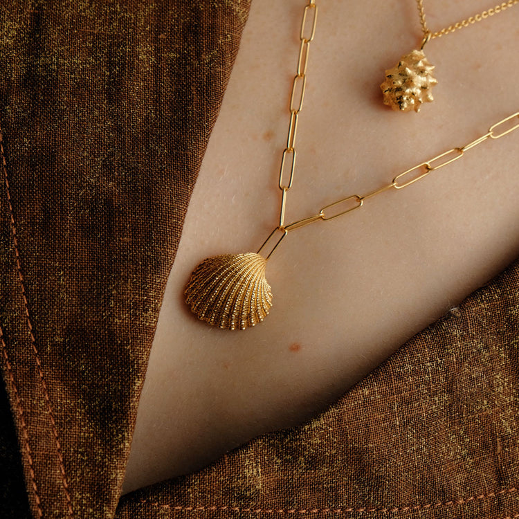 Coquilles venus κολιέ χρυσό