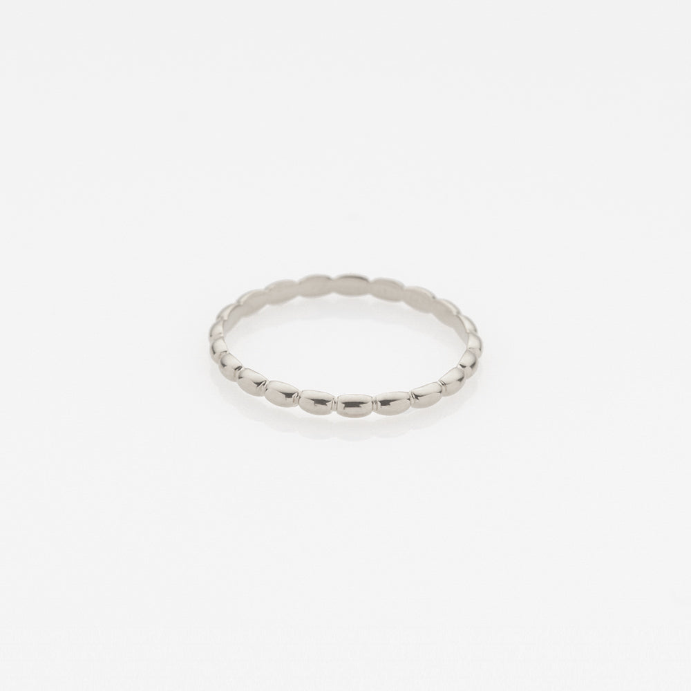 Tiny Treasures puff δαχτυλίδι λευκό χρυσό 14Κ