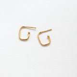 Charming Squares S σκουλαρίκια γυαλιστερά χρυσό