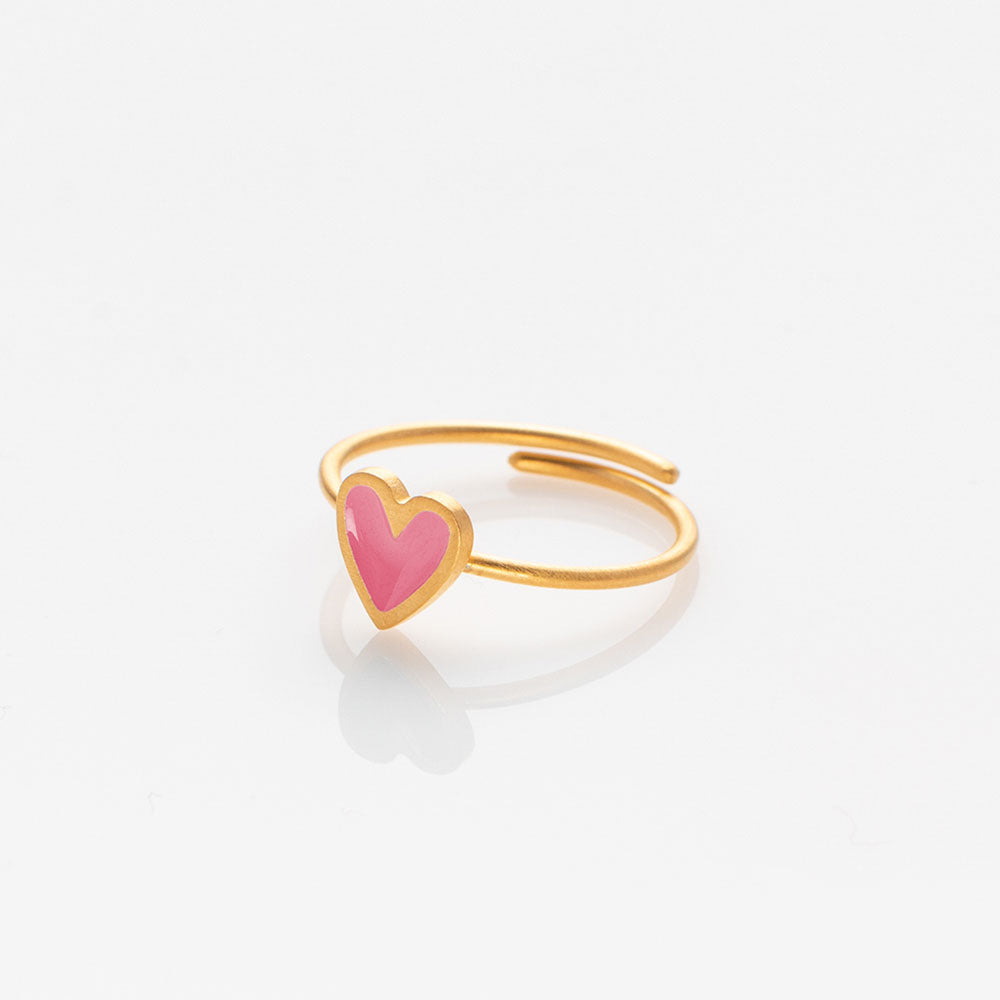 Heartlette δαχτυλίδι χρυσό Too Much Fuchsia