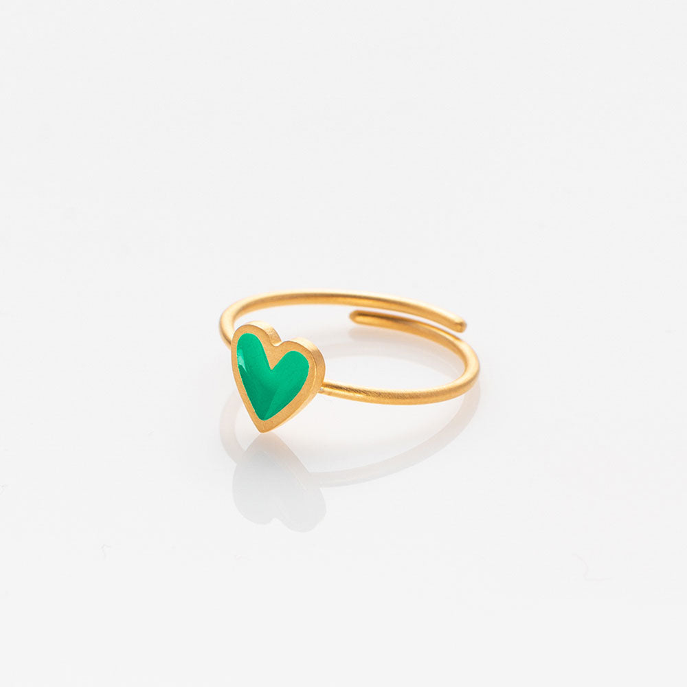 Heartlette δαχτυλίδι χρυσό No Limits Green