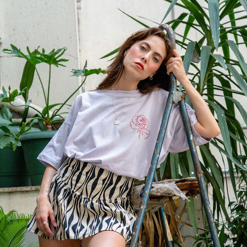 Ubi Amor t-shirt λιλά