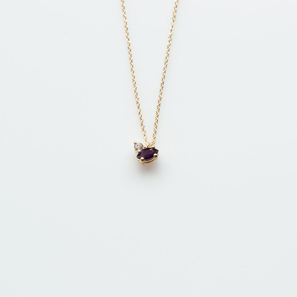 Fizzy amethyst & white topaz κολιέ κίτρινο χρυσό 14Κ