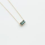 Fizzy blue topaz κολιέ κίτρινο χρυσό 14Κ