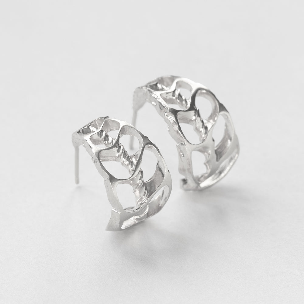 Coquilles slice κρίκοι ασημί