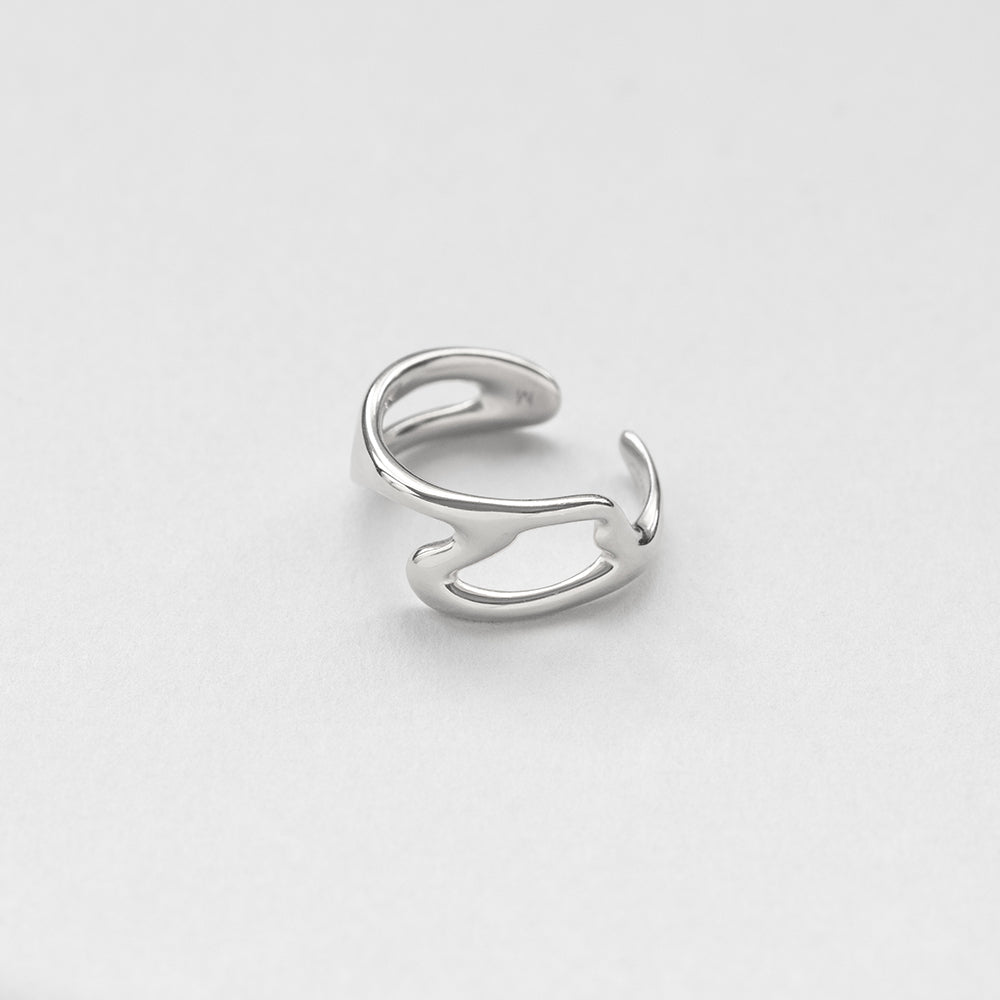 L'eau ripple ring silver