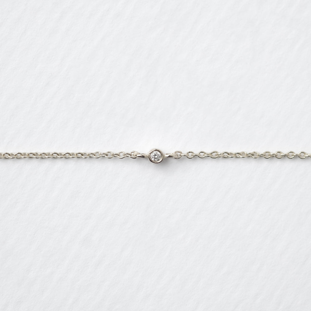 Astro single βραχιόλι λευκό χρυσό 14Κ