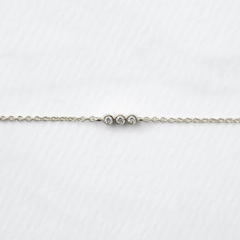 Astro triplet βραχιόλι λευκό χρυσό 14Κ