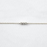 Astro triplet βραχιόλι λευκό χρυσό 14Κ