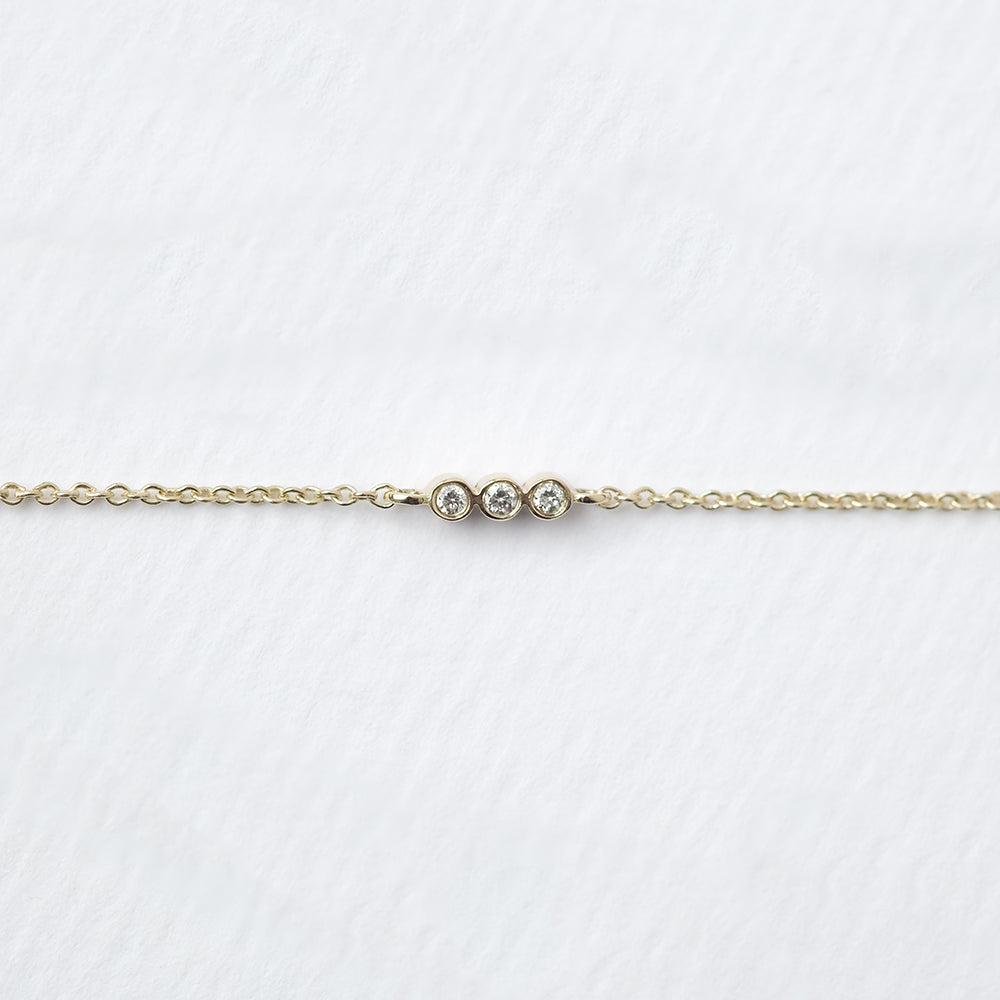 Astro triplet βραχιόλι κίτρινο χρυσό 14Κ