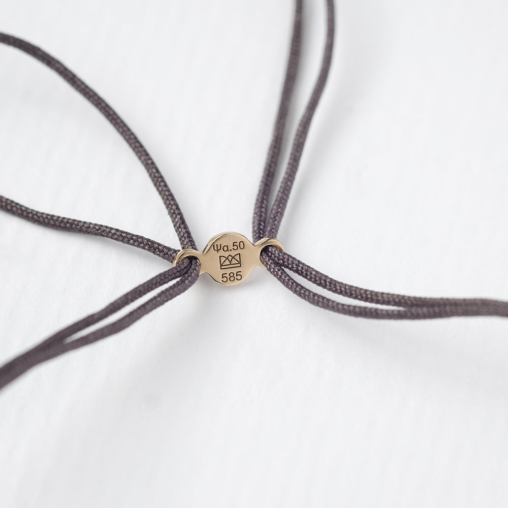 Astro quintet βραχιόλι με κλωστή κίτρινο χρυσό 14Κ