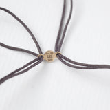 Astro single βραχιόλι με κλωστή κίτρινο χρυσό 14Κ