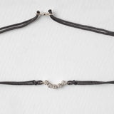 Astro quintet βραχιόλι με κλωστή λευκό χρυσό 14Κ