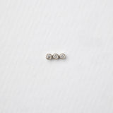 Astro triplet σκουλαρίκι καρφωτό λευκό χρυσό 14Κ