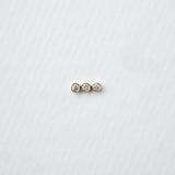 Astro triplet σκουλαρίκι καρφωτό κίτρινο χρυσό 14Κ