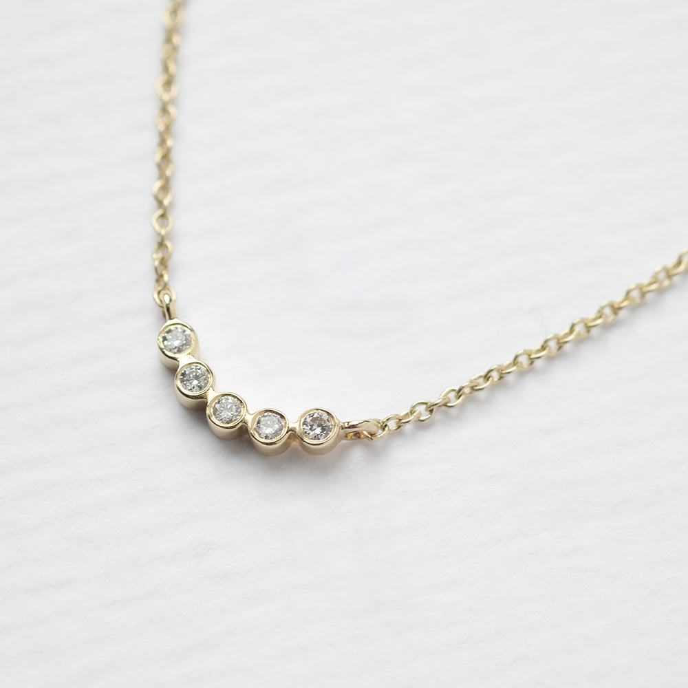 Astro quintet κολιέ κίτρινο χρυσό 14Κ