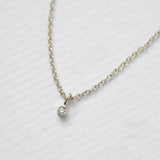 Astro single κολιέ λευκό χρυσό 14Κ