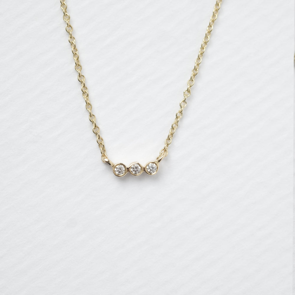 Astro triplet κολιέ κίτρινο χρυσό 14Κ