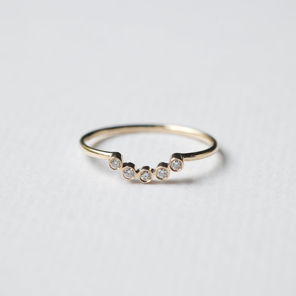 Astro quintet δαχτυλίδι κίτρινο χρυσό 14Κ