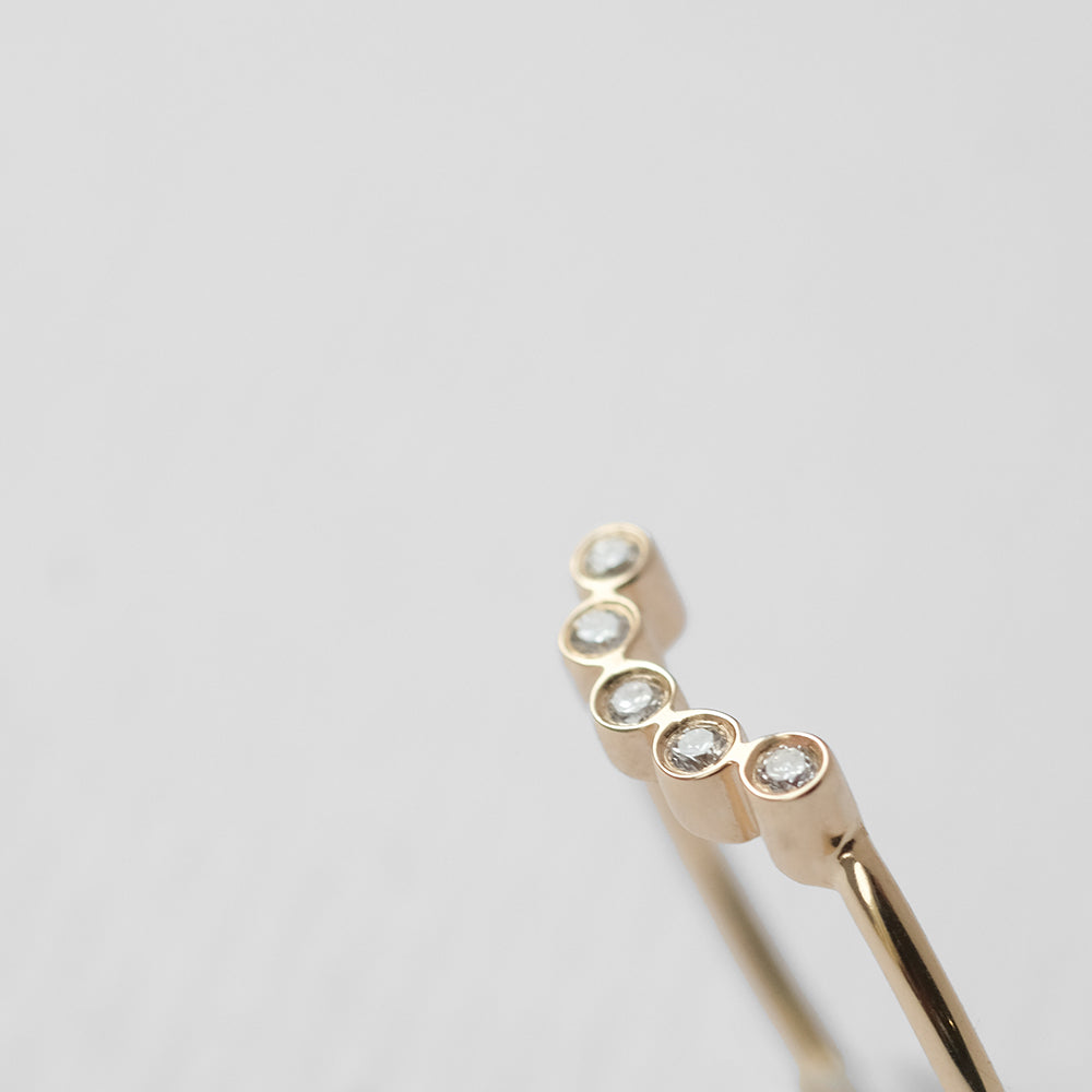 Astro quintet δαχτυλίδι κίτρινο χρυσό 14Κ