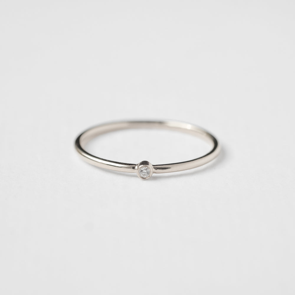 Astro single δαχτυλίδι λευκό χρυσό 14Κ