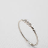 Astro triplet δαχτυλίδι λευκό χρυσό 14Κ