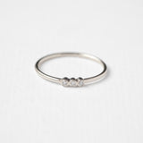 Astro triplet δαχτυλίδι λευκό χρυσό 14Κ