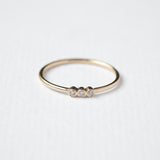 Astro triplet δαχτυλίδι κίτρινο χρυσό 14Κ