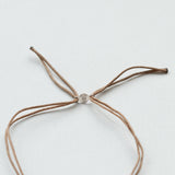 Astro rainbow βραχιόλι με κλωστή λευκό χρυσό 14Κ