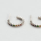 Astro rainbow κρίκοι λευκό χρυσό 14Κ