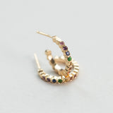 Astro rainbow κρίκοι κίτρινο χρυσό 14Κ