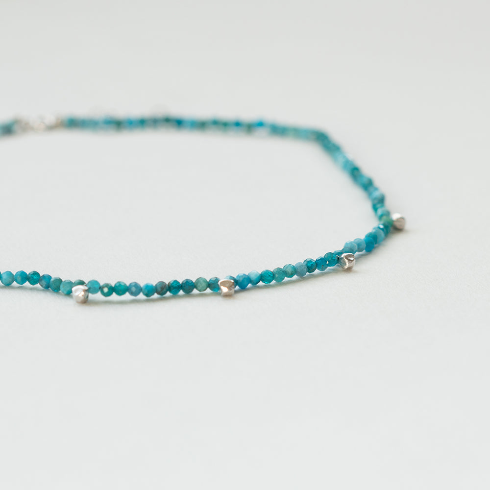 Terrestrial apatite κολιέ ασημί