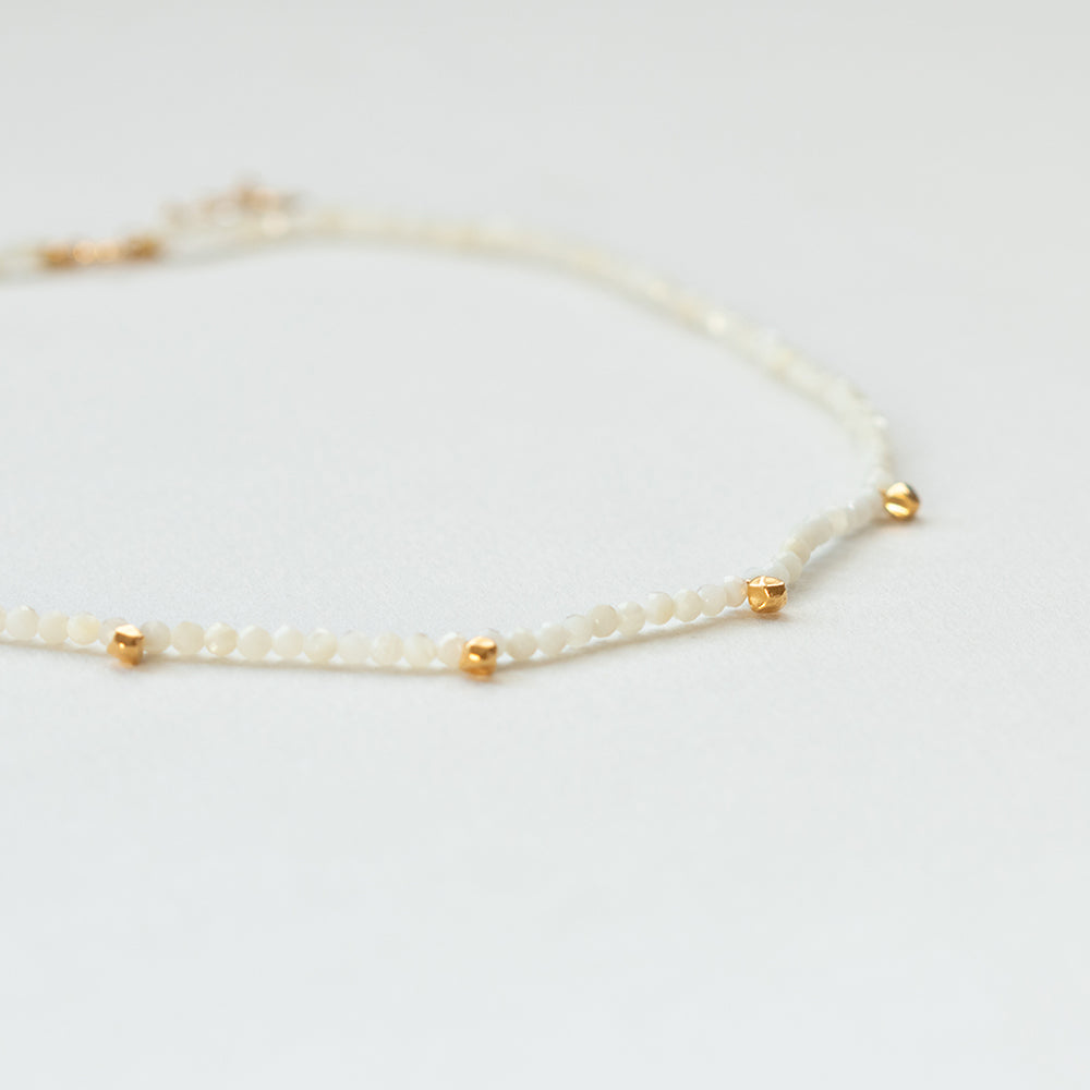 Terrestrial mother of pearl κολιέ χρυσό