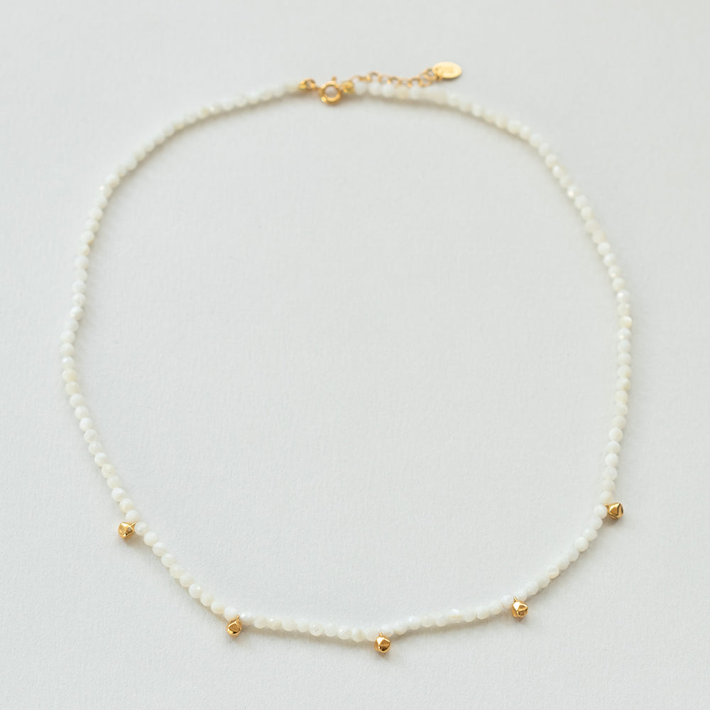 Terrestrial mother of pearl κολιέ χρυσό