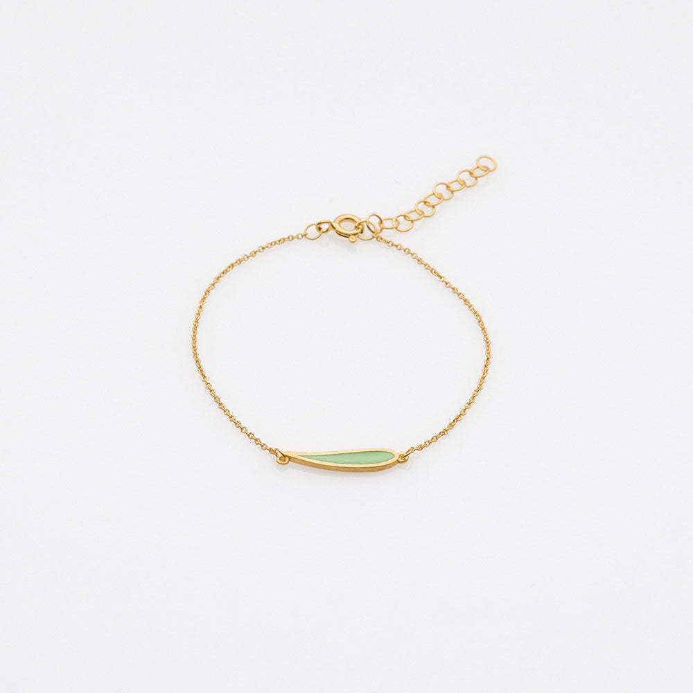 Palette Extended leaf βραχιόλι χρυσό Matcha Latte