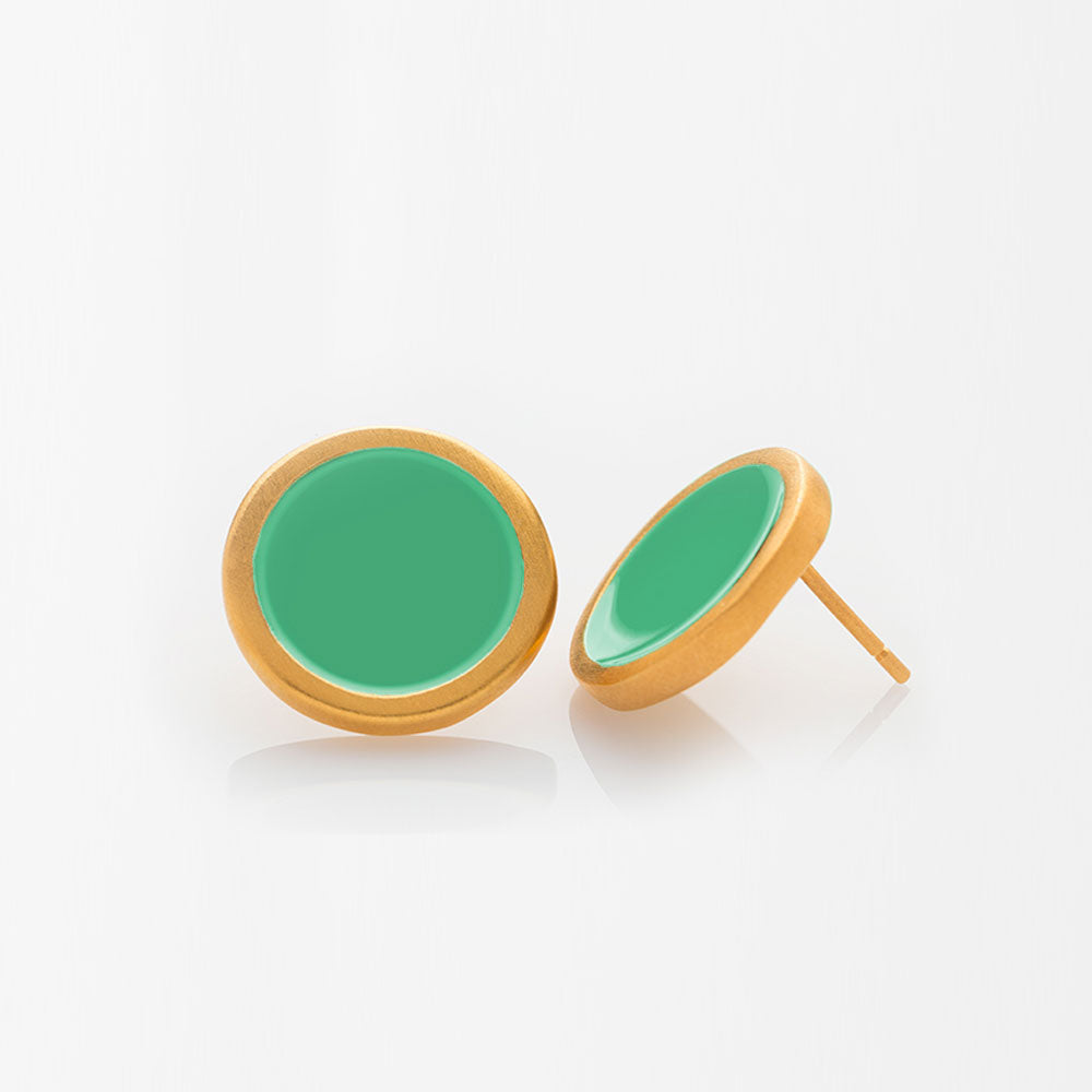 Palette L σκουλαρίκια χρυσό No Limits Green