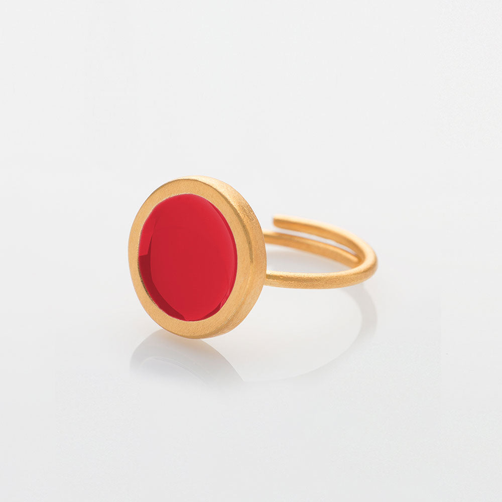 Palette S δαχτυλίδι χρυσό No Regret Red