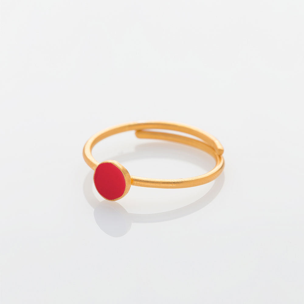 Palette XS δαχτυλίδι χρυσό No Regret Red