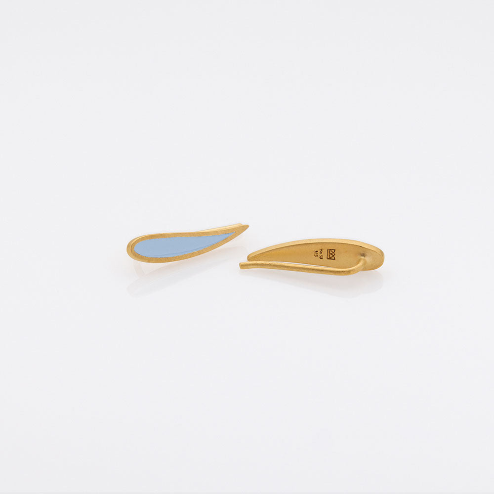 Palette Extended leaf earrings gold