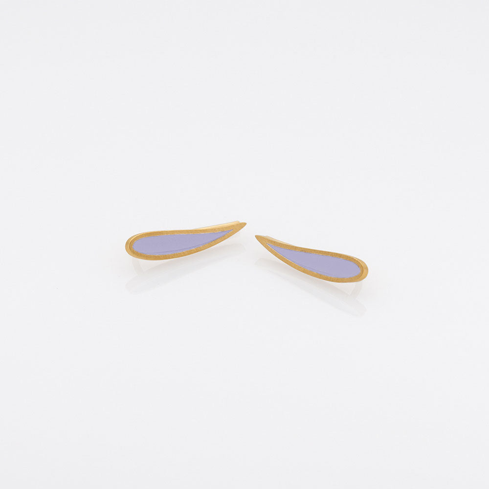 Palette Extended leaf σκουλαρίκια χρυσό Untamed Violet