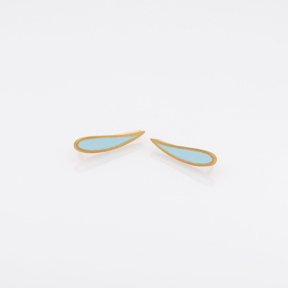 Palette Extended leaf earrings gold