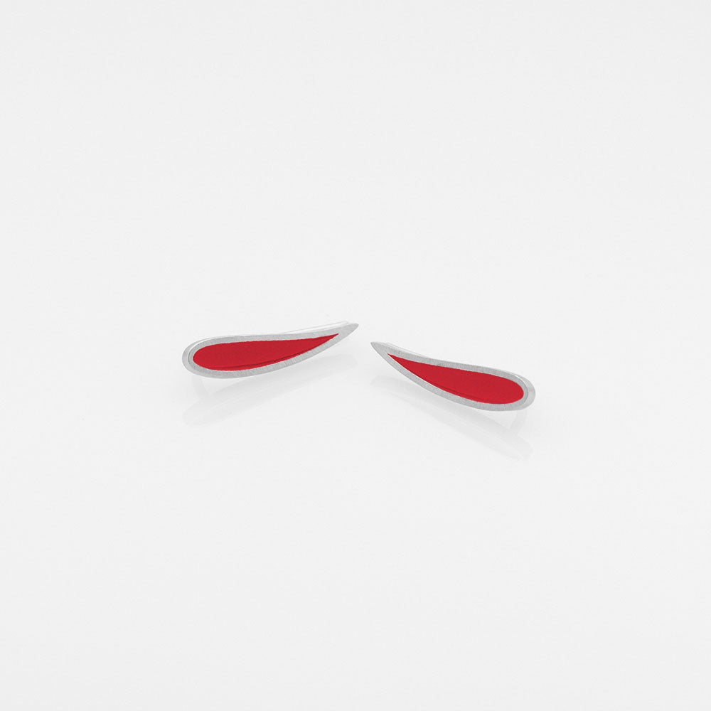 Palette Extended leaf σκουλαρίκια ασημί