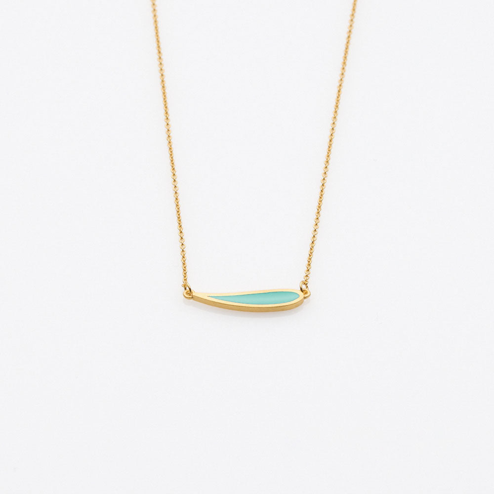 Palette Extended leaf necklace gold
