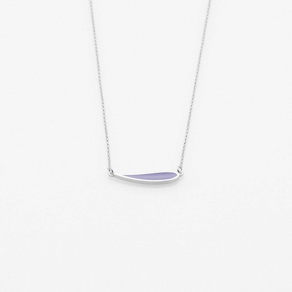 Palette Extended leaf κολιέ ασημί