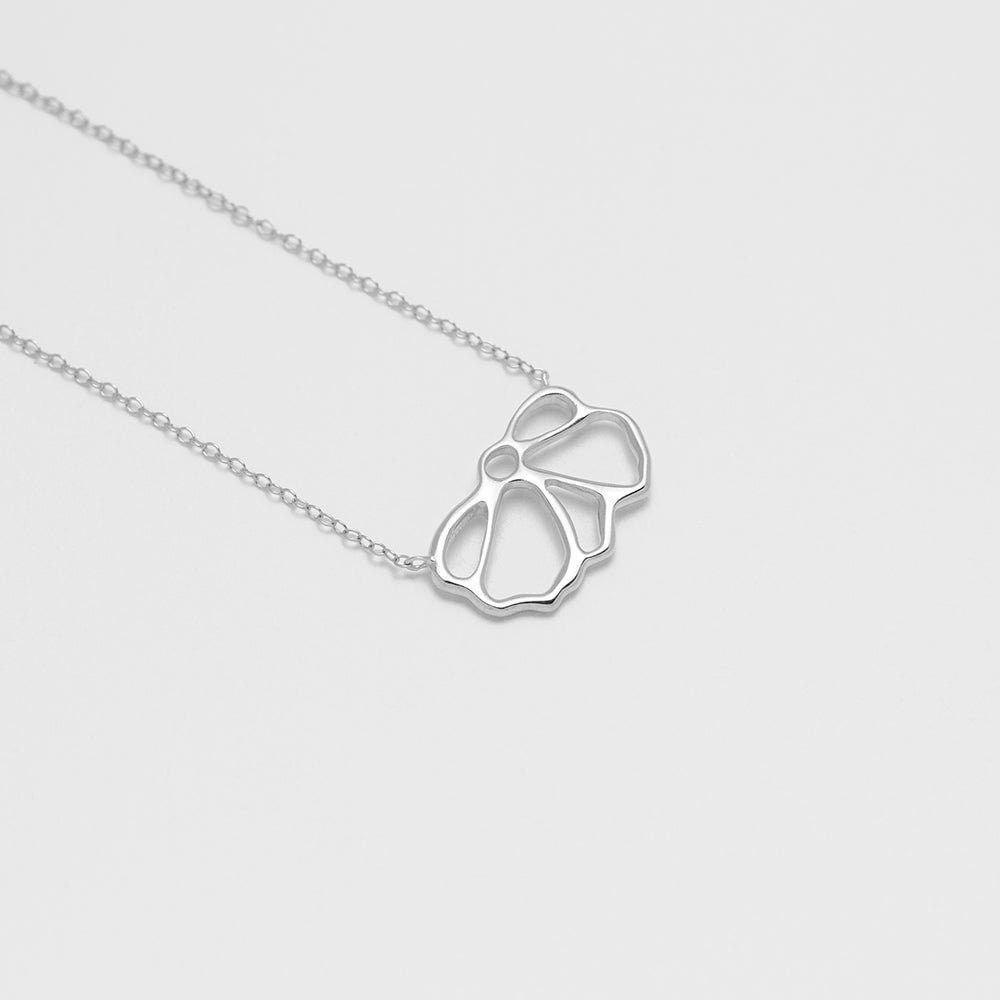 Pansy κολιέ ασημί