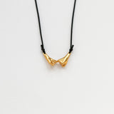 Pinky Promise Lucky Charm 2026 κολιέ χρυσό με μαύρο κορδόνι