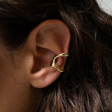 Aura σκουλαρίκι cuff κίτρινο χρυσό 14Κ