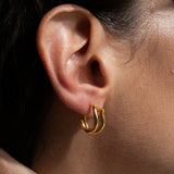 Aura κρίκοι χρυσό