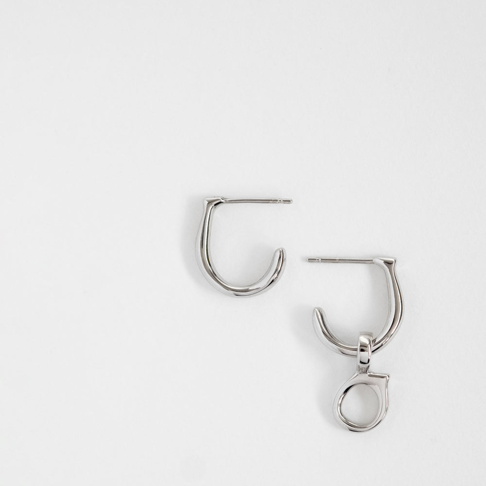 Aura κρίκοι ασημί