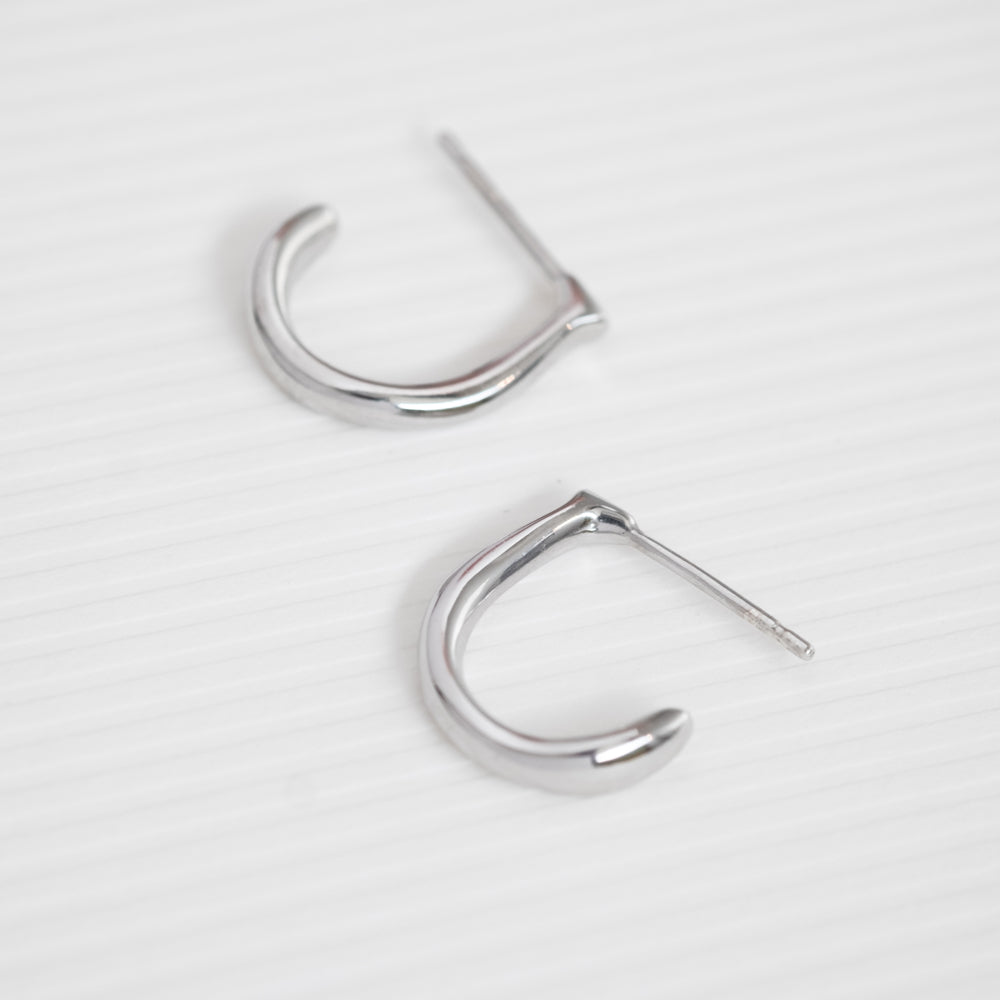 Aura κρίκοι ασημί